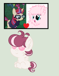 Size: 544x696 | Tagged: safe, artist:mlp-awesomebases, moondancer, oc, oc only, oc:fluffle puff, pegasus, pony, g4, adoptable, baby, baby pony, base used, canon x oc, female, filly, green background, heart, lesbian, magical lesbian spawn, offspring, parent:moondancer, parent:oc:fluffle puff, parents:canon x oc, shipping, simple background
