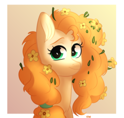 Size: 2894x2760 | Tagged: safe, artist:worldlofldreams, pear butter, earth pony, pony, g4, the perfect pear, female, high res, looking at you, solo