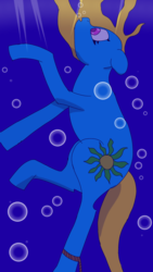 Size: 1440x2560 | Tagged: safe, artist:gamer-shy, oc, oc:april lily, pony, air bubble, asphyxiation, bubble, drowning, imminent death, rope, sinking, underwater