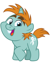 Size: 2500x3200 | Tagged: safe, artist:cheezedoodle96, snips, pony, unicorn, g4, .svg available, bucktooth, colt, foal, high res, looking at you, male, raised hoof, redesign, simple background, solo, svg, transparent background, vector