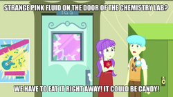 Size: 1080x607 | Tagged: safe, edit, edited screencap, screencap, bright idea, starlight, epic fails, equestria girls, g4, my little pony equestria girls: summertime shorts, background human, image macro, meme