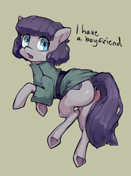 Size: 600x805 | Tagged: safe, artist:misukitty, maud pie, earth pony, pony, g4, the maud couple, butt, dock, female, implied mudbriar, mare, plot, simple background, solo