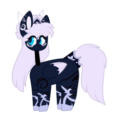 Size: 2295x2181 | Tagged: safe, artist:umiimou, princess luna, pony, g4, alternate design, body markings, chibi, colored wings, colored wingtips, facial markings, female, folded wings, hair bun, high res, simple background, solo, transparent background, white-haired luna, wings