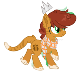 Size: 1024x949 | Tagged: safe, artist:sapiira, oc, oc only, oc:harvest paws, cat pony, original species, pony, crown, glasses, jewelry, male, regalia, simple background, solo, transparent background, white outline