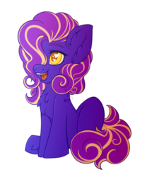 Size: 1000x1200 | Tagged: safe, artist:fkk, oc, oc only, oc:nightvale, earth pony, pony, chest fluff, chibi, cute, ear fluff, female, heart eyes, mare, simple background, smiling, solo, transparent background, wingding eyes