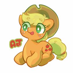 Size: 1317x1306 | Tagged: safe, artist:osawari64, applejack, earth pony, pony, g4, cowboy hat, female, hat, mare, simple background, solo, white background