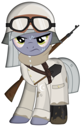 Size: 1916x3000 | Tagged: safe, artist:brony-works, limestone pie, earth pony, pony, g4, bloodshot eyes, boots, female, goggles, gun, military, military uniform, mud, ottoman, ottoman empire, rifle, shoes, simple background, solo, sweat, transparent background, vector, weapon, world war i