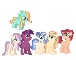 Size: 2500x2000 | Tagged: safe, artist:pandemiamichi, oc, oc only, earth pony, pegasus, pony, unicorn, base used, female, high res, mare, simple background, transparent background