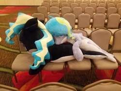 Size: 4032x3024 | Tagged: safe, oc, oc only, oc:marina (efnw), orca pony, original species, everfree northwest, everfree northwest 2018, irl, photo, plushie