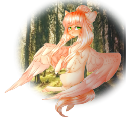 Size: 1900x1789 | Tagged: safe, artist:shirooxs, oc, oc only, oc:lyshuu, pegasus, pony, female, forest, mare, simple background, solo, transparent background