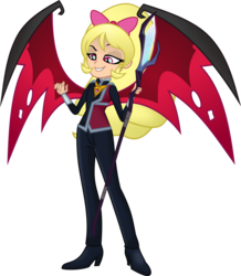 Size: 6531x7500 | Tagged: safe, artist:limedazzle, oc, oc only, oc:princess dark matter, equestria girls, g4, absurd resolution, clothes, equestria girls-ified, female, pants, show accurate, simple background, solo, staff, staff of sacanas, transparent background, wings