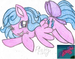 Size: 2014x1577 | Tagged: safe, artist:phoenix-skywriter, screencap, firefly, pony, g1, g4, rescue at midnight castle, bow, female, g1 to g4, generation leap, solo, tail bow, traditional art