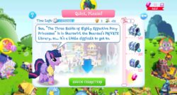Size: 1024x552 | Tagged: safe, gameloft, spike, twilight sparkle, g4, group quest, group quests