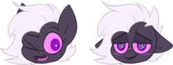 Size: 1236x466 | Tagged: safe, artist:taaffeiite, oc, oc only, oc:cyberia starlight, pony, bedroom eyes, emoji, simple background, solo, transparent background