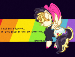 Size: 1280x960 | Tagged: safe, artist:krazykari, songbird serenade, pegasus, pony, g4, my little pony: the movie, female, lyrics, mare, rainbow (song), sia (singer), solo, song reference, text