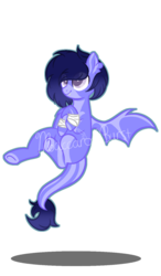 Size: 874x1500 | Tagged: safe, artist:macaroonburst, oc, oc only, oc:moonlight, bat pony, pony, female, mare, simple background, solo, transparent background