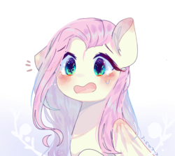 Size: 666x594 | Tagged: safe, artist:windymils, fluttershy, pony, g4, blushing, cute, female, mare, shyabetes, simple background, solo, white background