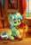 Size: 866x1234 | Tagged: safe, artist:asimos, artist:lexx2dot0, artist:maytee, lyra heartstrings, pony, unicorn, fanfic:anthropology, g4, cello, cute, cutiespark, drums, fanfic art, female, filly, filly lyra, foal, glowing, glowing cutie mark, glowing horn, horn, indoors, lyrabetes, lyre, magic, musical instrument, sitting, smiling, solo, window, young, younger