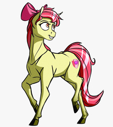 Size: 1664x1856 | Tagged: safe, artist:akweer, apple bloom, earth pony, pony, g4, female, simple background, solo, white background