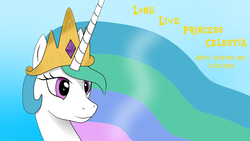 Size: 3840x2160 | Tagged: safe, derpibooru exclusive, princess celestia, pony, g4, celestia day, female, high res, simple background, solo