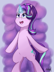 Size: 2400x3200 | Tagged: safe, artist:milkychocoberry, starlight glimmer, pony, unicorn, g4, bipedal, female, high res, simple background, solo