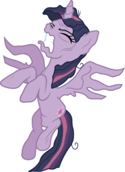 Size: 7000x9590 | Tagged: safe, artist:luckreza8, part of a set, mean twilight sparkle, alicorn, pony, the mean 6, .svg available, absurd resolution, clone, fake twilight, female, ruined, simple background, solo, transparent background, vector, you ruined everything
