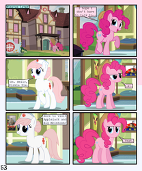 Size: 900x1080 | Tagged: safe, artist:lister-of-smeg, nurse redheart, pinkie pie, pony, comic:zap-o-lantern, g4, comic, hat, hospitals