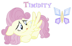 Size: 1024x661 | Tagged: safe, artist:cirillaq, oc, oc:timidity, pegasus, pony, cutie mark, female, magical lesbian spawn, mare, offspring, parent:fluttershy, parent:rarity, parents:flarity, simple background, solo, transparent background