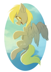 Size: 714x1000 | Tagged: safe, artist:vistamage, derpy hooves, pegasus, pony, g4, female, simple background, sky, solo, transparent background