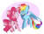 Size: 1865x1465 | Tagged: safe, artist:drawbauchery, pinkie pie, rainbow dash, earth pony, pegasus, pony, g4, eyes closed, female, happy, lesbian, mare, ship:pinkiedash, shipping, smiling