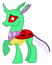 Size: 1626x2000 | Tagged: safe, artist:moonlightthegriffon, oc, oc only, oc:puparia, changedling, changeling, changedling oc, female, simple background, solo, transparent background