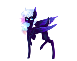 Size: 1500x1200 | Tagged: safe, artist:hyshyy, oc, oc only, oc:midnight candy, pegasus, pony, chest fluff, female, mare, simple background, solo, transparent background