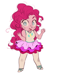 Size: 1418x1864 | Tagged: safe, artist:nounoo, pinkie pie, equestria girls, g4, my little pony equestria girls: better together, clothes, cute, dress, female, looking at you, moe, open mouth, pantyhose, sandals, shoes, simple background, skirt, solo, white background