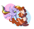 Size: 464x387 | Tagged: safe, artist:dippin-dott, artist:pinkablue, pinkie pie, rainbow dash, earth pony, pegasus, pony, g4, cute, dashabetes, diapinkes, eyes closed, female, lesbian, mare, nuzzling, ship:pinkiedash, shipping, smiling