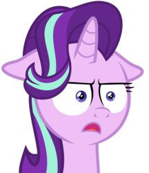 Size: 3000x3474 | Tagged: safe, artist:the smiling pony, starlight glimmer, pony, unicorn, g4, marks for effort, .svg available, bust, d:, faic, female, floppy ears, high res, i mean i see, open mouth, portrait, simple background, solo, svg, transparent background, vector