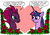 Size: 599x421 | Tagged: safe, artist:gingerfoxy, tempest shadow, twilight sparkle, pony, unicorn, pony couple generator, g4, my little pony: the movie, female, flower, heart, lesbian, rose, ship:tempestlight, shipping