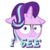 Size: 977x977 | Tagged: safe, artist:the smiling pony, derpibooru exclusive, edit, starlight glimmer, pony, unicorn, g4, marks for effort, my little pony: friendship is magic, :i, caption, faic, female, floppy ears, i mean i see, looking at you, mare, reaction, simple background, solo, sticker, transparent background, vector