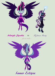 Size: 1432x1964 | Tagged: safe, artist:3d4d, nightmare rarity, sci-twi, twilight sparkle, equestria girls, g4, fusion, midnight sparkle