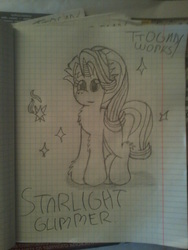 Size: 1200x1600 | Tagged: safe, artist:terminalhash, starlight glimmer, pony, g4, female, graph paper, sketch, solo, traditional art