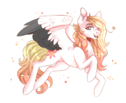 Size: 3073x2506 | Tagged: safe, artist:holoriot, oc, oc only, oc:ember (cinnamontee), pegasus, pony, female, high res, mare, one eye closed, simple background, solo, transparent background, wink