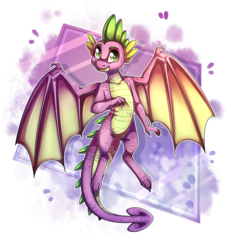 Size: 1552x1678 | Tagged: safe, artist:soundwavepie, spike, dragon, g4, molt down, male, simple background, solo, transparent background, winged spike, wings