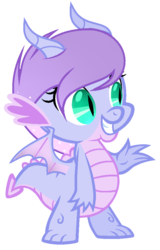 Size: 624x972 | Tagged: dead source, safe, artist:galaxynightyt, oc, oc only, oc:angelica, dragon, female, offspring, parent:princess ember, parent:spike, parents:emberspike, simple background, solo, transparent background