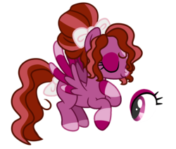 Size: 1236x1041 | Tagged: safe, artist:unicorn-mutual, oc, oc only, pegasus, pony, bow, eyeshadow, female, hair bow, makeup, mare, simple background, solo, tail bow, transparent background