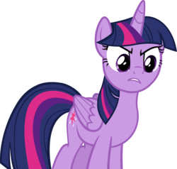 Size: 4241x4032 | Tagged: safe, artist:ironm17, twilight sparkle, alicorn, pony, g4, marks for effort, absurd resolution, angry, female, simple background, solo, transparent background, twilight sparkle (alicorn), vector