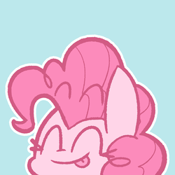 Size: 755x755 | Tagged: safe, artist:typhwosion, pinkie pie, earth pony, pony, g4, :p, chibi, eyes closed, female, mare, silly, smiling, tongue out