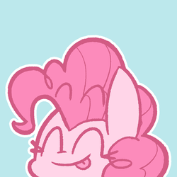 Size: 755x755 | Tagged: dead source, safe, artist:typhwosion, pinkie pie, earth pony, pony, g4, :p, chibi, eyes closed, female, mare, silly, smiling, tongue out