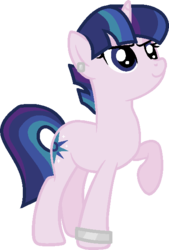 Size: 415x615 | Tagged: safe, artist:cookie-dolls, oc, oc only, oc:stella noctis, pony, unicorn, base used, bracelet, ear piercing, earring, female, jewelry, mare, offspring, parent:flash sentry, parent:twilight sparkle, parents:flashlight, piercing, raised hoof, simple background, solo, transparent background