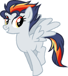 Size: 348x390 | Tagged: safe, artist:cookie-dolls, oc, oc only, oc:firebolt storm, pegasus, pony, adoptable, base used, female, mare, multicolored hair, offspring, parent:rainbow dash, parent:soarin', parents:soarindash, simple background, solo, transparent background