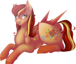 Size: 2123x1772 | Tagged: safe, artist:mauuwde, oc, oc only, pegasus, pony, female, mare, prone, simple background, solo, transparent background