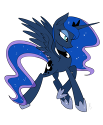 Size: 1000x1214 | Tagged: safe, artist:emositecc, princess luna, alicorn, pony, g4, female, mare, simple background, solo, transparent background, wings